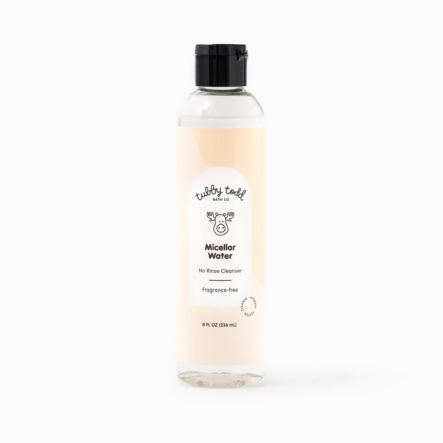 Fragrance Free Micellar Water bottle standing on the white background.
